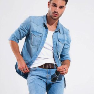 Men's rugged wear unlined denim jacket